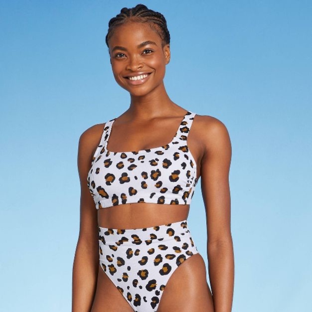 Animal print bikini set